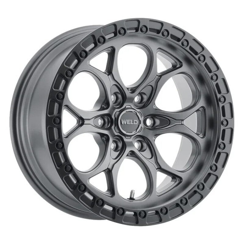 Weld 17x9 Ledge 6 6x139.7 ET-12 BS 4.50 Satin GUN / Satin BLK Ring 106.1
