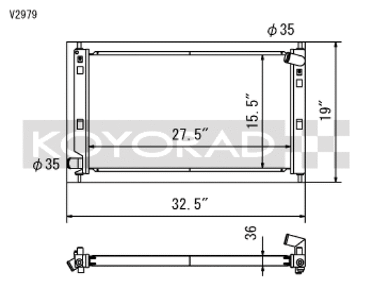 Koyo 08-09 Mitsubishi Evolution X (AT/MT) / Ralliart Turbo Radiator