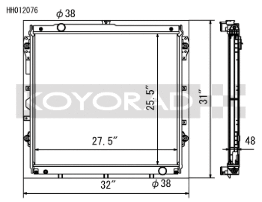 Koyo Toyota 10-13 Tundra 4.6L/07-13 Tundra 5.7L V8 (AT) Racing Radiator *Requires SK-C13*