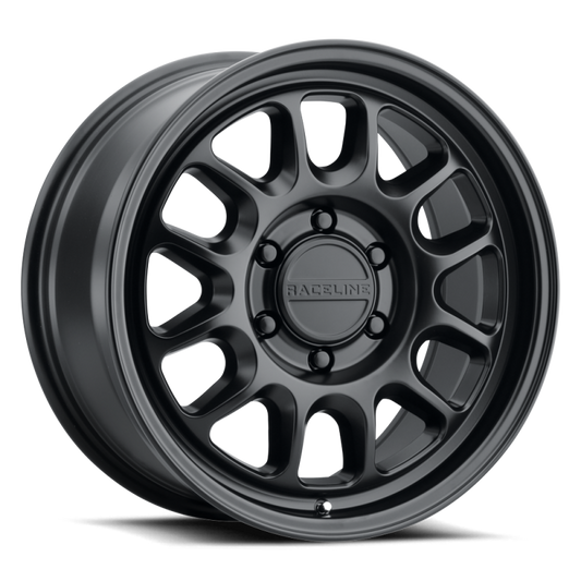 Raceline 958B Rogue 17x9in / 6X135 BP / -12mm Offset / 87.1mm Bore - Satin Black