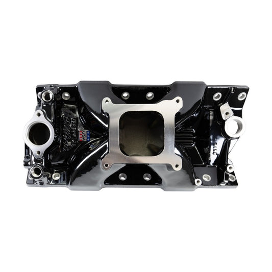 Edelbrock Chevy SB Victor Jr. 23 Degree Black Plasma Intake Manifold