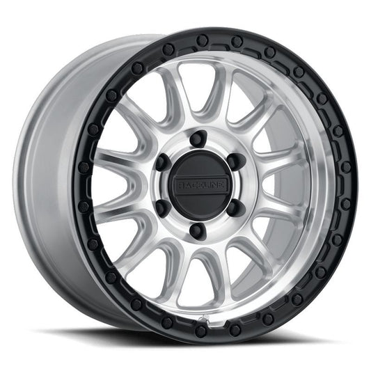 Raceline 960MB Alpha 18x8.5in / 5X150 BP / 35mm Offset / 110.5mm Bore - Machined w/Black Ring