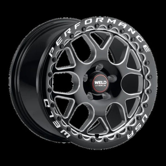 Weld Solana Beadlock 15x10 / 5x114.3 BP / ET25 / 7.46in BS / 78.1 Dia - Gloss Black MIL Wheel