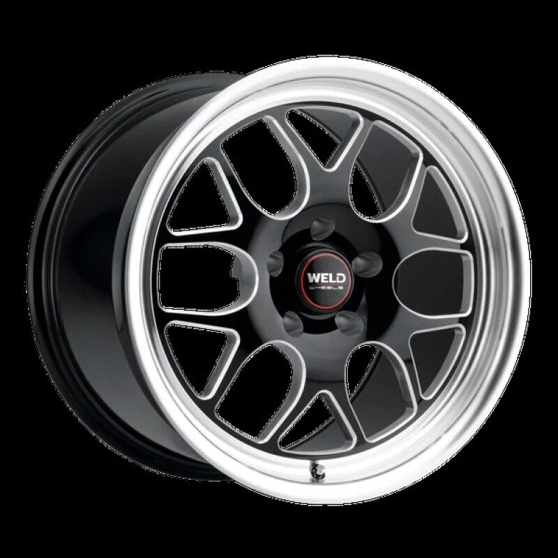 Weld Solana Drag 15x10 / 5x120 BP / ET45 / 7.27in BS / 78.1 Dia - Gloss Black Milled Wheel