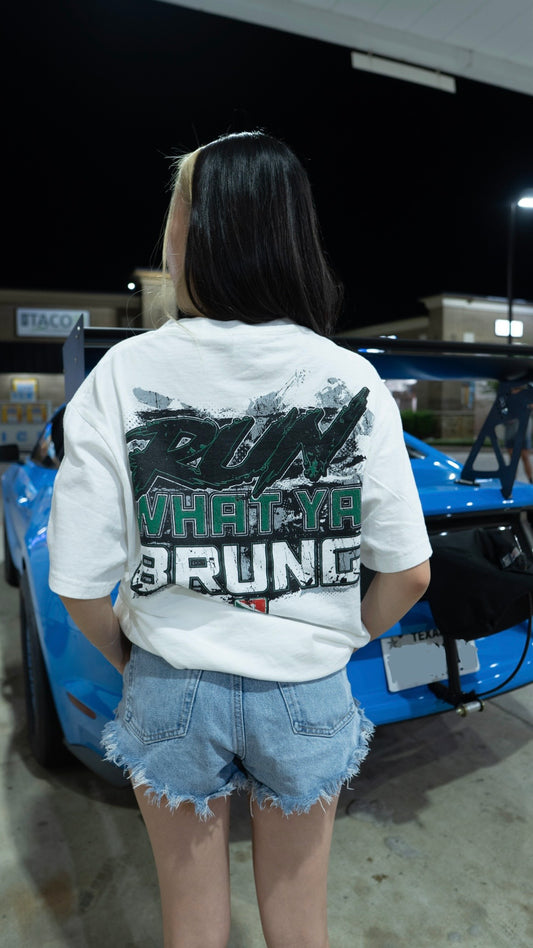 PRE-ORDER: Run What Ya Brung T-Shirt - White/Green Edition
