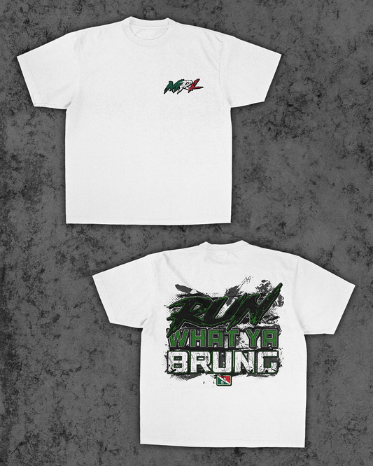 PRE-ORDER: Run What Ya Brung T-Shirt - White/Green Edition