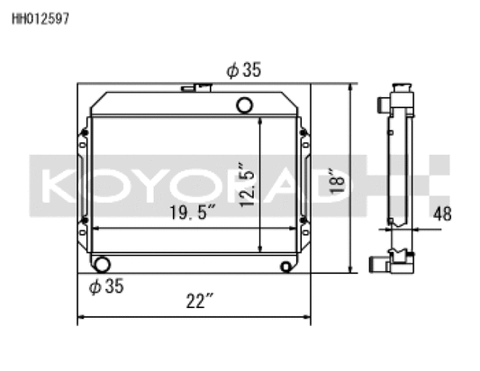 Koyo 70-74 Toyota Celica 1.6/2.0L I4 (MT) Radiator