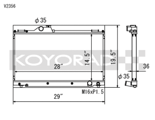 Koyo 01-05 Lexus IS300 (MT) Radiator