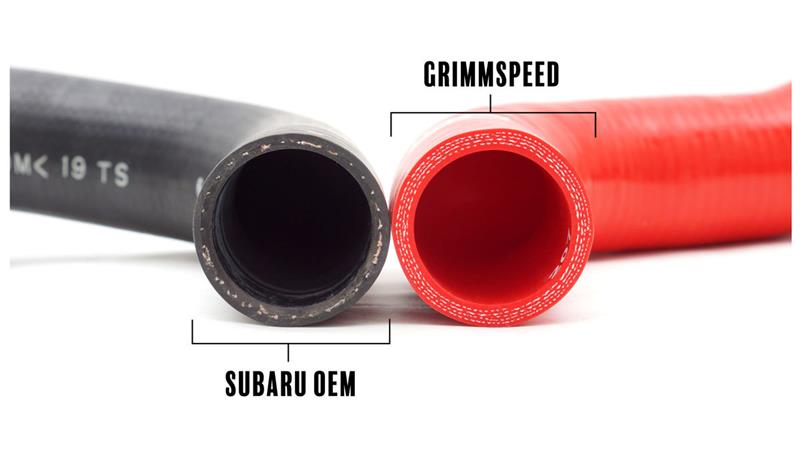 GrimmSpeed 04-08 Subaru Forester XT Radiator Hose Kit - Black