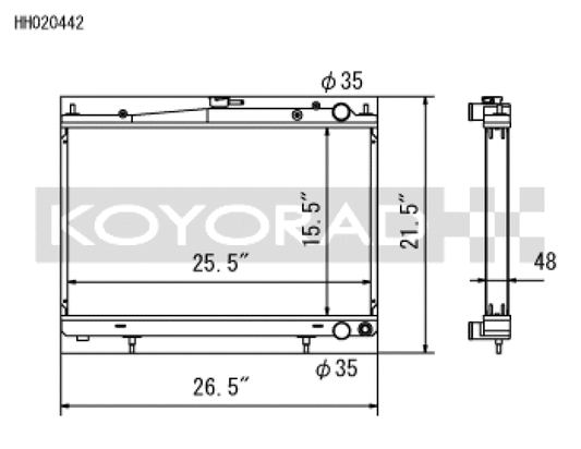 Koyo 94-98 Nissan Skyline GT-R/GT-S 2.6L Turbo Radiator